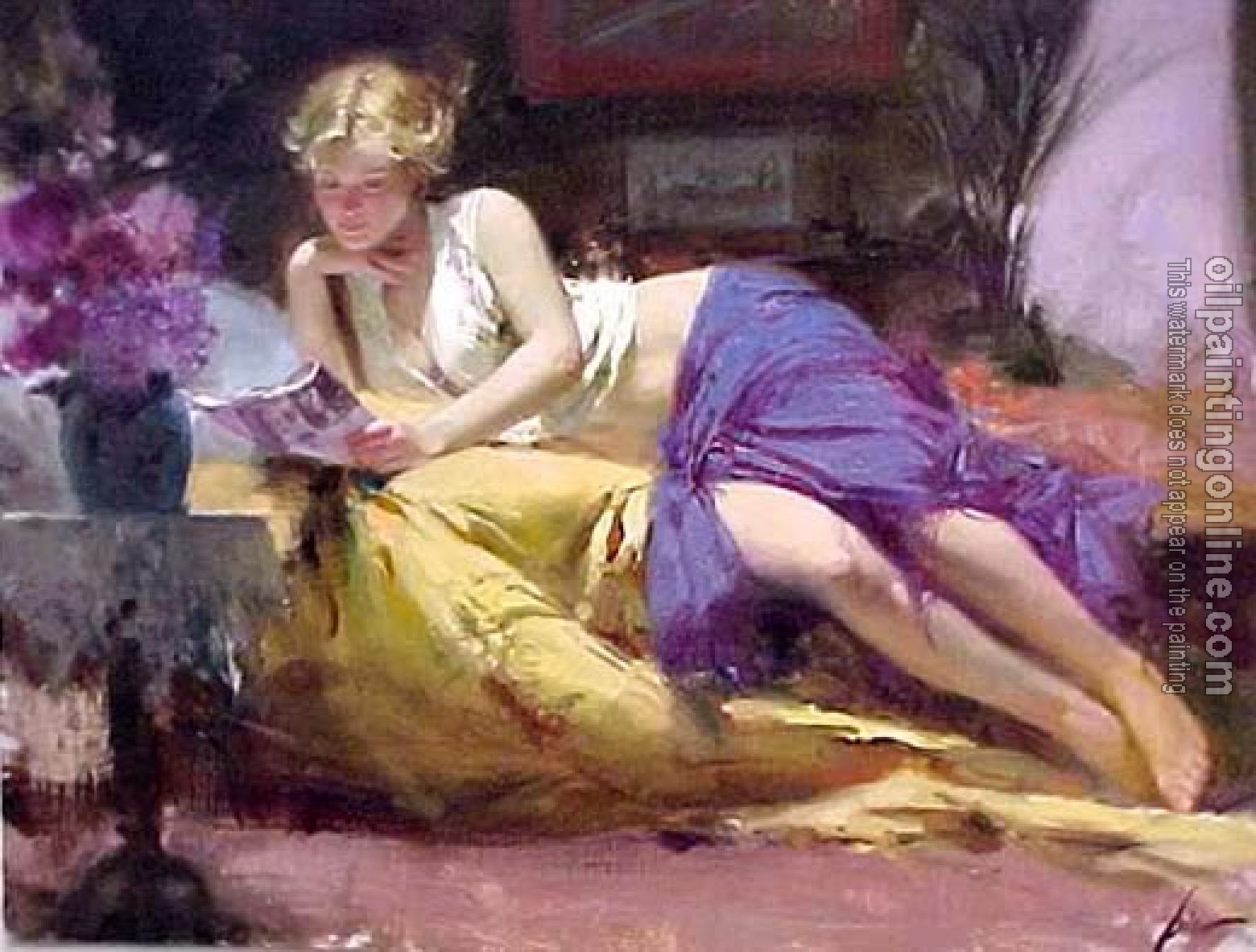 Pino Daeni - Impression oil painting.